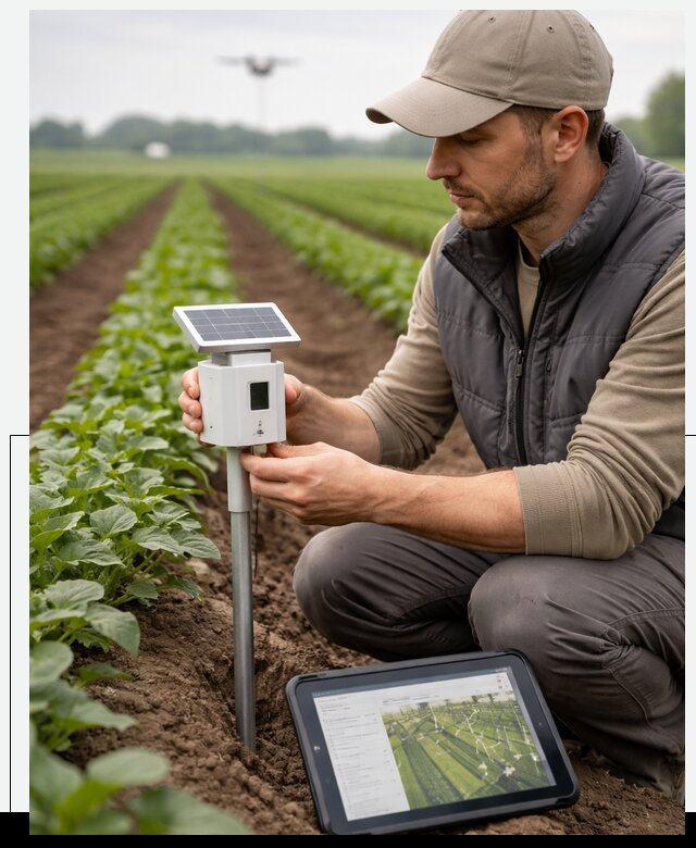 IoT мониторинг сельскохозяйственных полей и контроля в Кимовске
